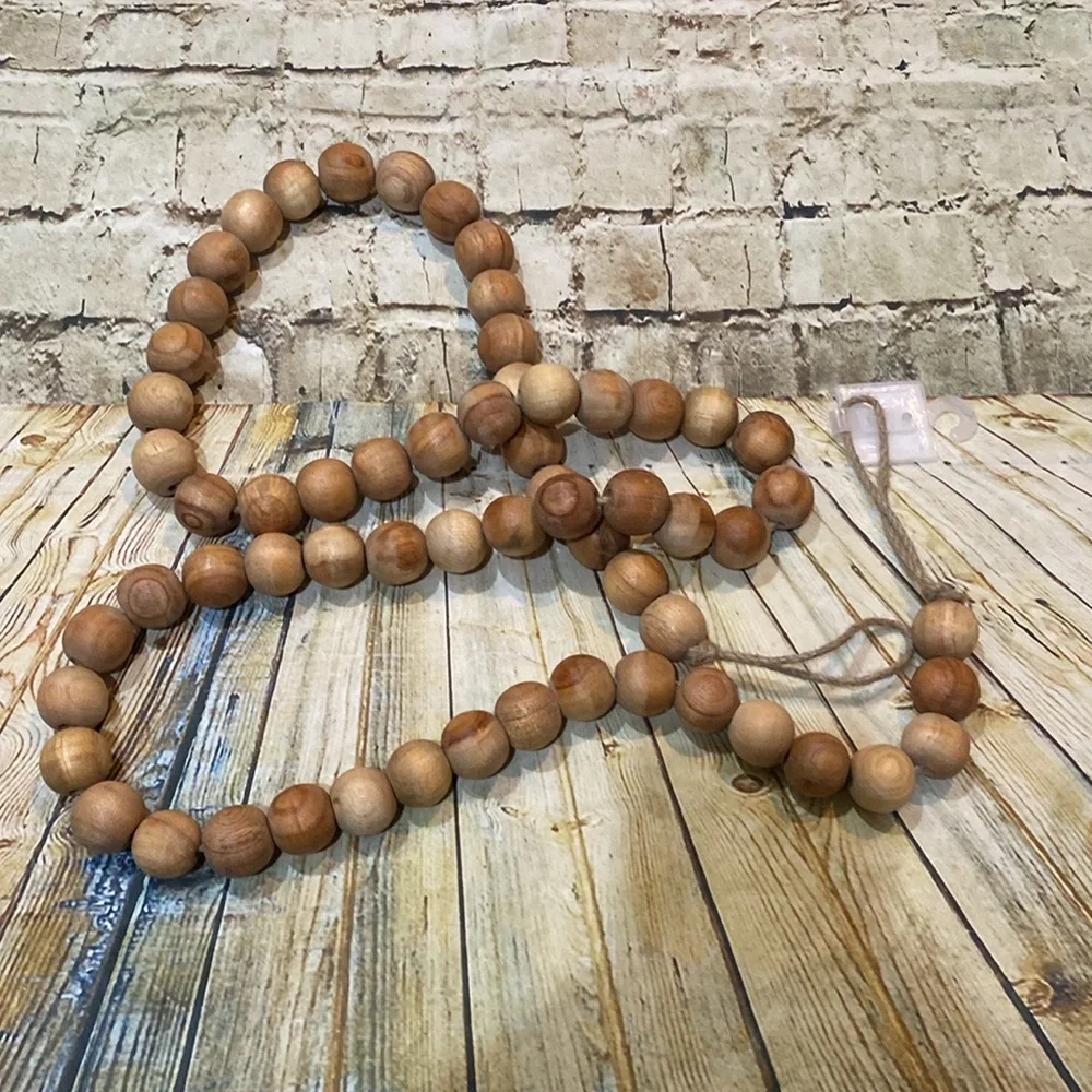 Hobby Lobby Wooden Bead Garland 72 inches Brand New